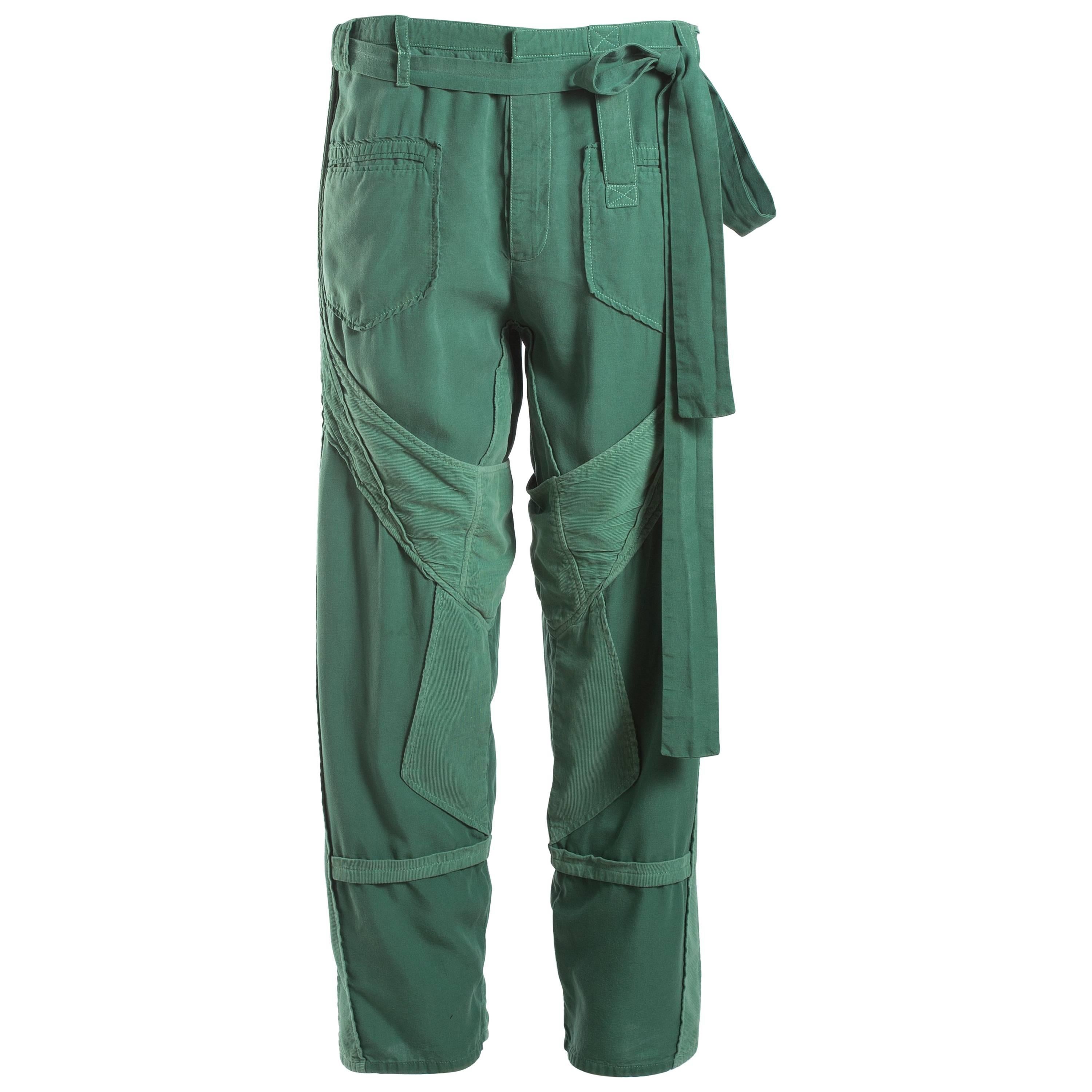 Balenciaga Nicolas Ghesquière green cotton and corduroy cargo pants, S / S  2002 at 1stDibs | balenciaga cargo pants green, balenciaga cargo pants  2002, balenciaga cargo pants