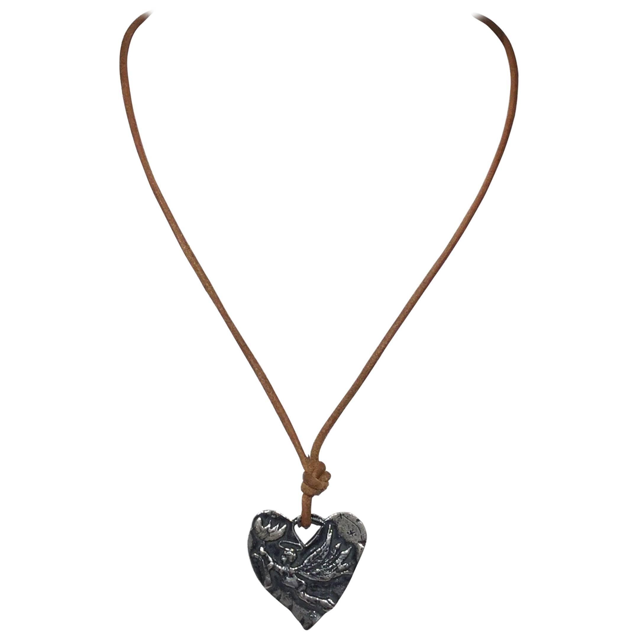 Jes Maharry Sterling Silver Heart Pendant Necklace
