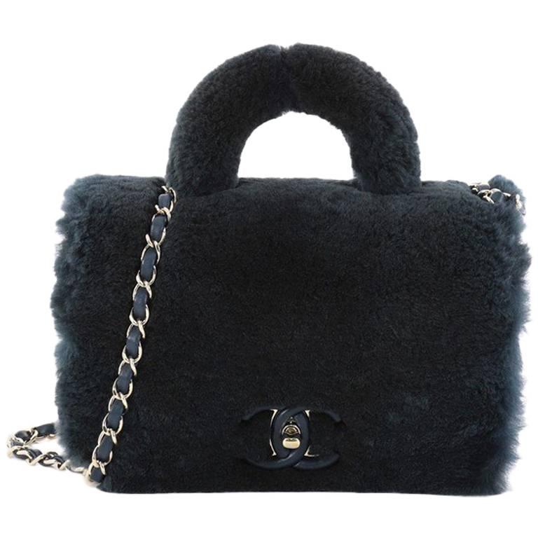 Chanel Paris Cosmopolite Top Handle Bag Fur Small