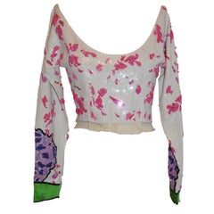 Lesage Detailed Micro Sequin & Micro Hand Embroidered Semi Top