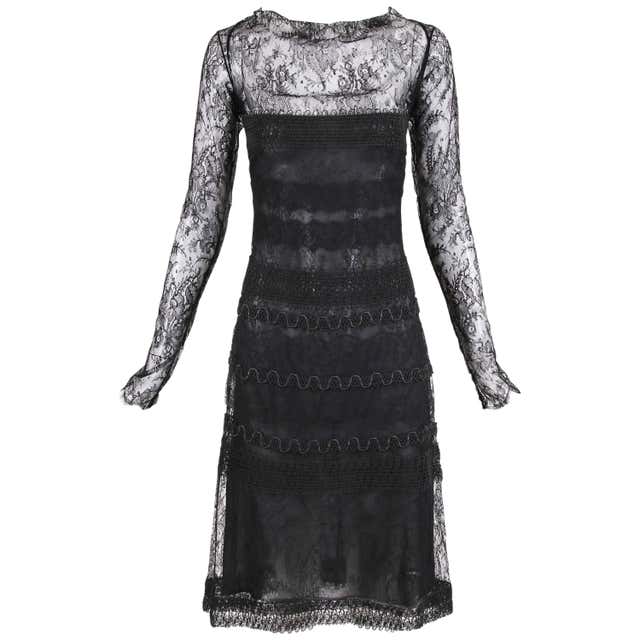 John Galliano Brown Silk Chiffon Snake Print Transparent Dress For Sale ...