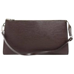 Louis Vuitton Pochette Accessories Moca Epi Leather Hand Bag