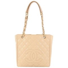 Chanel Petite Shopping Tote Quilted Caviar 