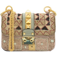 Valentino Pattern Small Chain Embellished Cross Body Bag