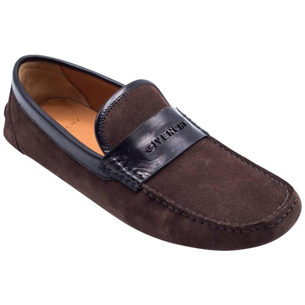 Givenchy Men's Brown Suede Penny Loafers For Sale