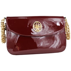 Italian Hand Evening Bag made of Leather and Brass 