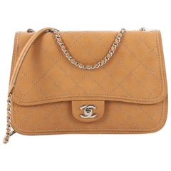 Chanel CC Flap Messenger Bag Quilted Calfskin Medium