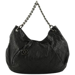 Chanel Coco Pleats Hobo Quilted Calfskin Large