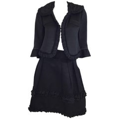 Valentino Silk Blend Skirt Suit