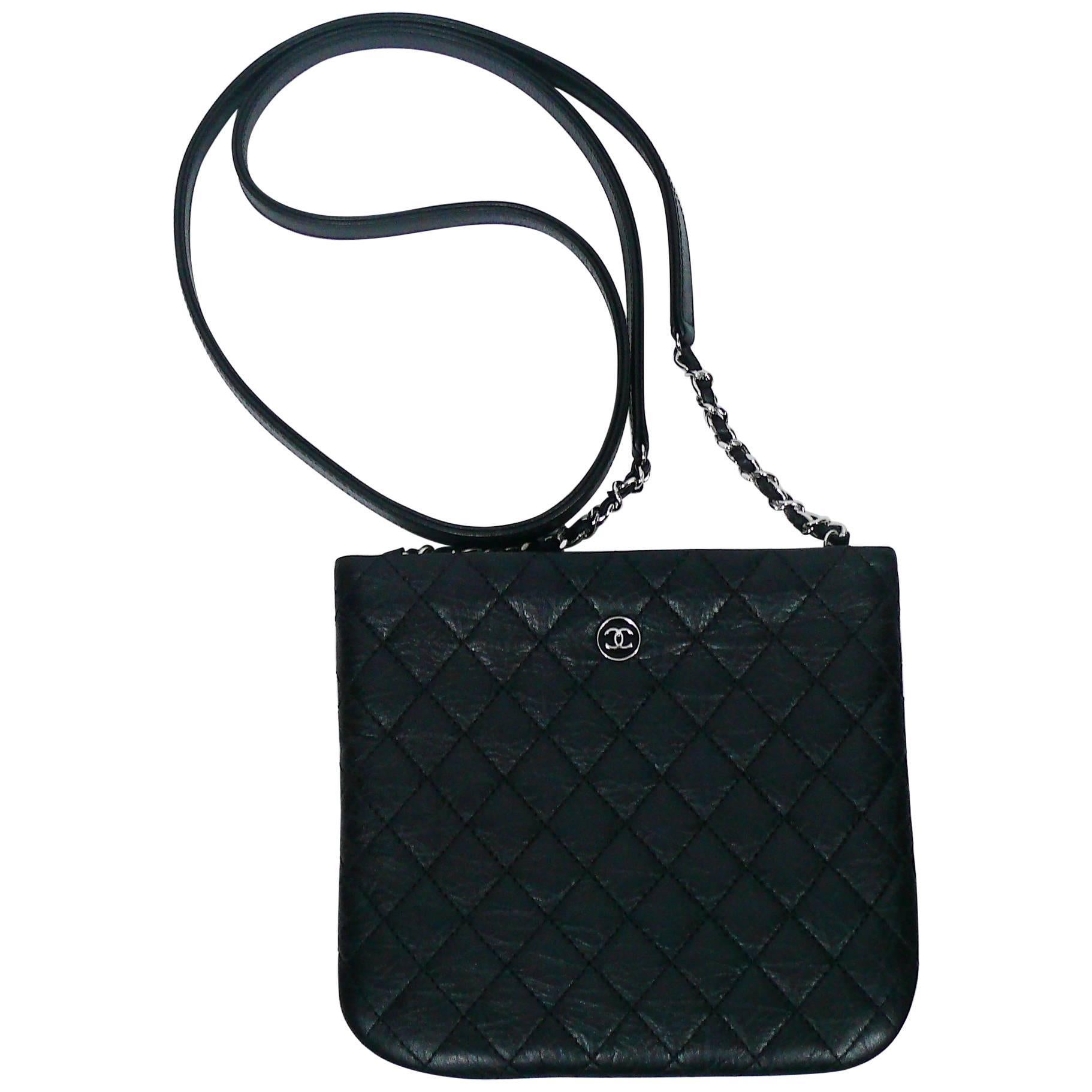 Chanel Uniform Lambskin Black Cross Body Bag (2019)