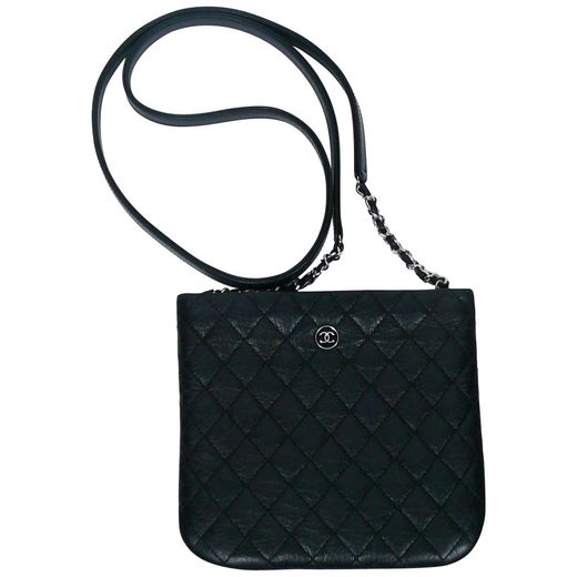 Chanel Quilted Black Leather Employee Uniform Crossbody Bag at 1stDibs |  chanel uniform bag, chanel uniform sling bag, chanel staff uniform