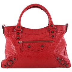 Balenciaga Town Classic Studs Handbag Leather