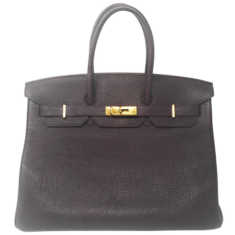 Hermes Birkin 35cm Dark Purple Bag For Sale at 1stDibs | purple birkin ...