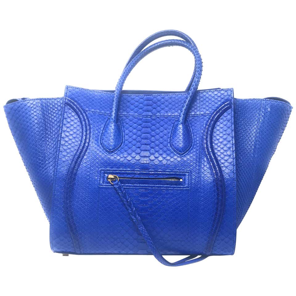 Celine Phantom Blue Python Bag For Sale at 1stDibs | celine python bag ...