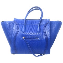 Celine Phantom Blue Python Bag