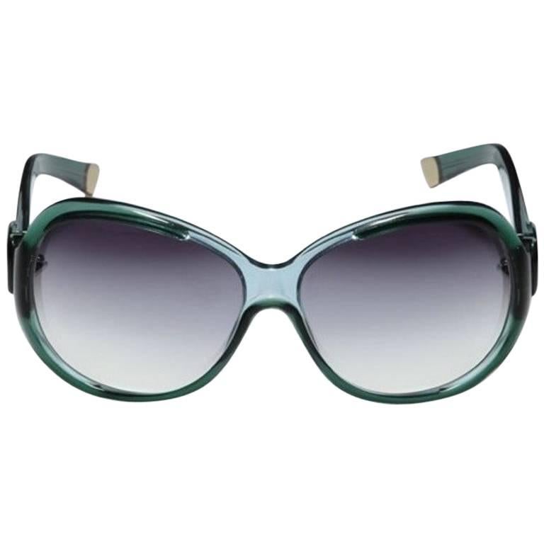 balenciaga green sunglasses