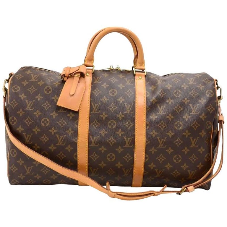 Vintage Louis Vuitton Keepall 50 Bandouliere Monogram Canvas Duffel Vintage Louis Vuitton Keepall 50 Bandouliere Monogram Canvas Duffel Travel Bag For
