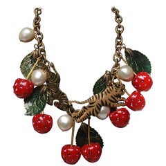 Gucci Tiger Cherry Necklace