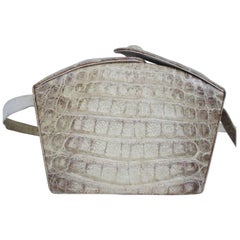 Sac à bandoulière en cuir croco Himalaya Art Déco