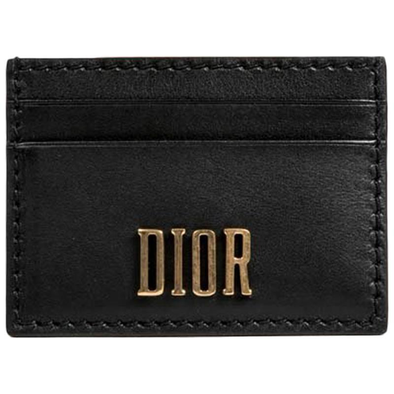 DIOR Card Holder in Black Smooth Leather at 1stDibs christian dior