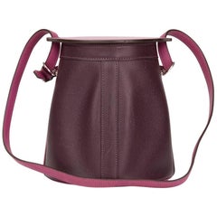 2005 Hermes Tosca & Raisin Epsom Leather Farming Bucket Bag