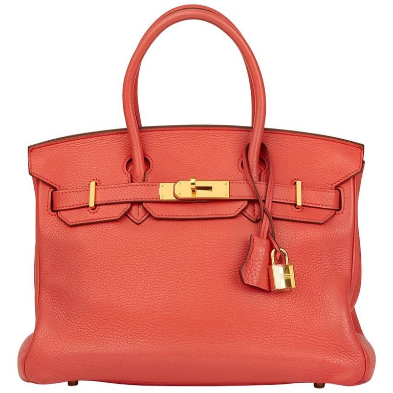 2010 Hermes Bourgainville Clemence Leather Birkin 30cm at 1stDibs