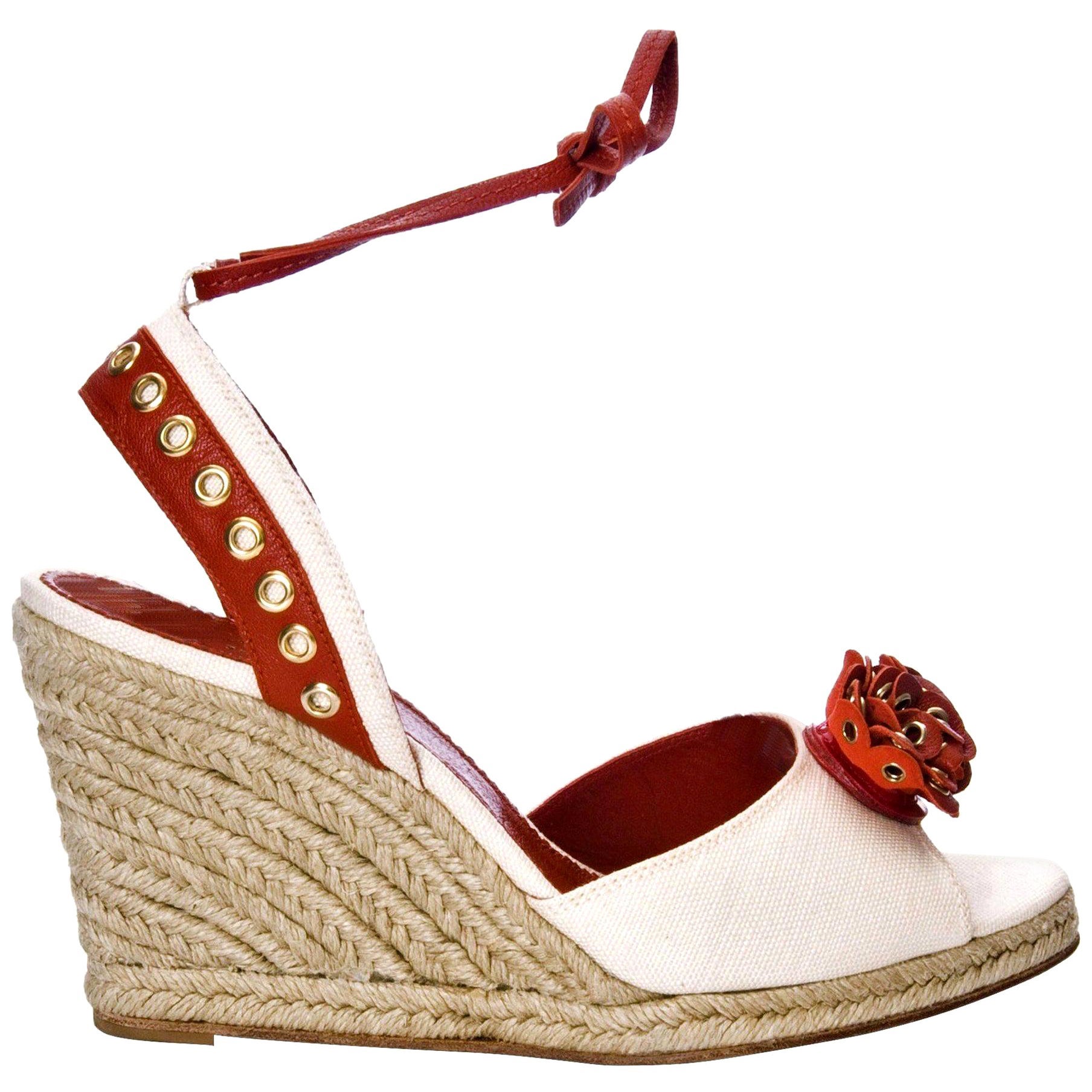 New Tom Ford for Yves Saint Laurent YSL Resort Platform Espadrille Heels Sz 41