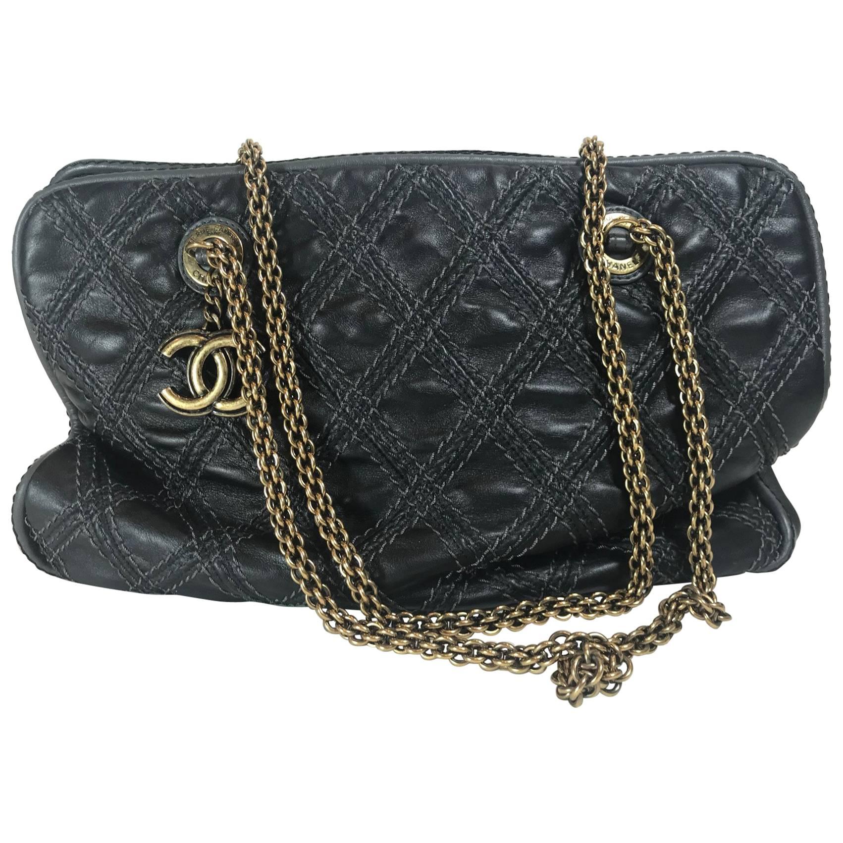 Chanel Quilted Bowler For Sale