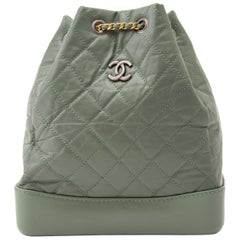 Chanel Gabrielle Backpack, Blue Calfskin, Preowned in Box WA001