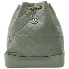 Chanel Small Green Gabrielle Backpack at 1stDibs