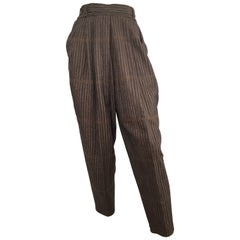 Issey Miyake 1980s Cotton Baggy Pleated Pants Size Small.