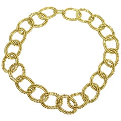 Chanel Gold Double Link Necklace - Circa 87