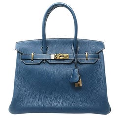 Hermes Birkin 32cm Blue Thalassa