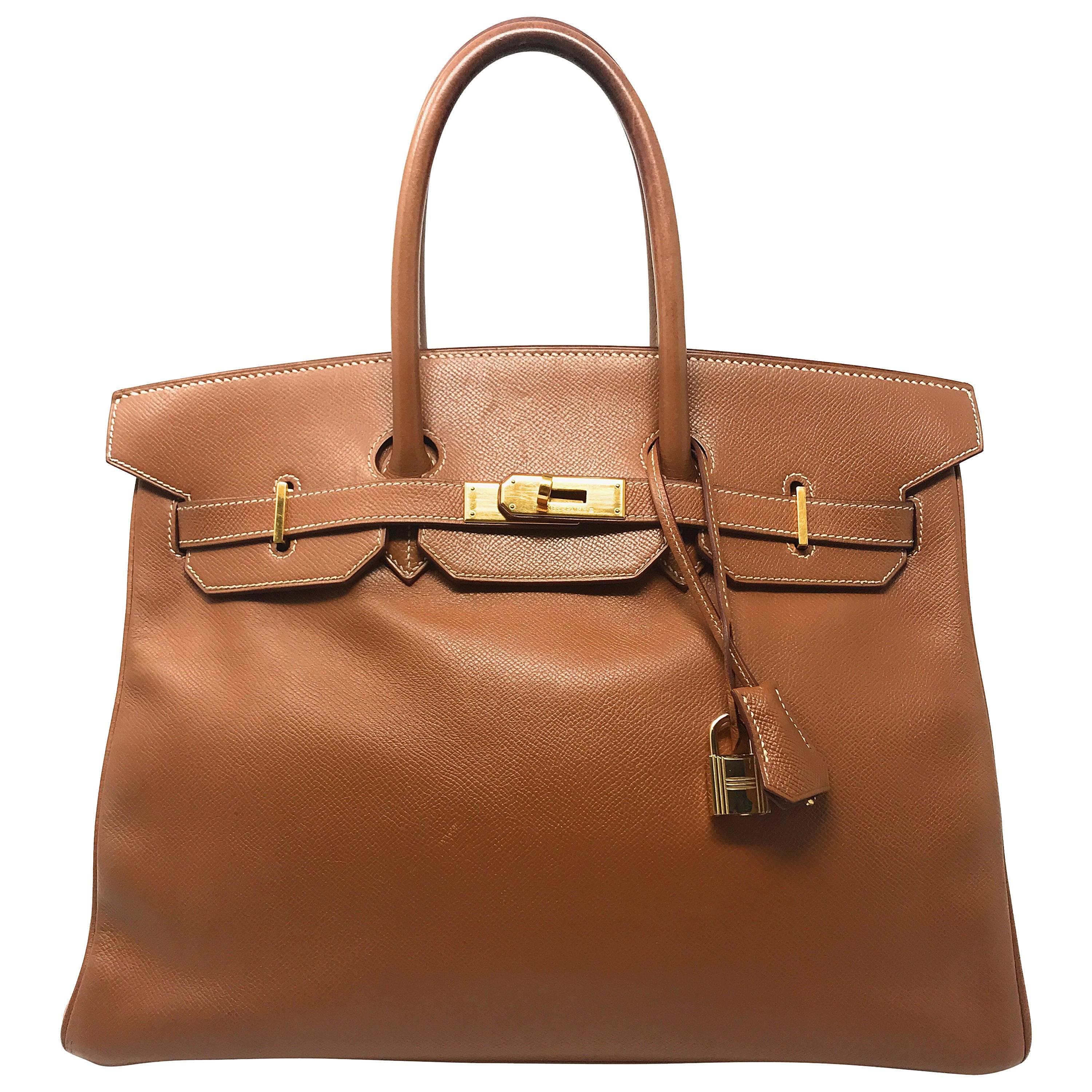 Hermes Birkin 35cm Gold Bag For Sale
