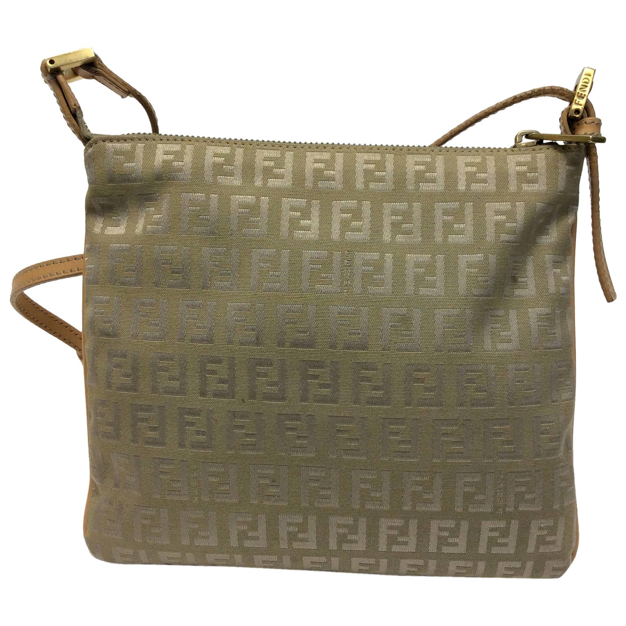 Fendi Tan Print Crossbody 