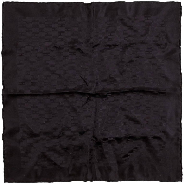 Hermès Black Op'H Silk Pochette Scarf For Sale at 1stDibs  hermes black  scarf, hermes h scarf, hermes black silk scarf