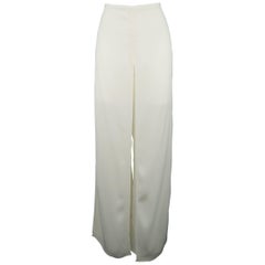 RALPH LAUREN Size 6 Off White Viscose / Silk Overlay Panel Dress Pants