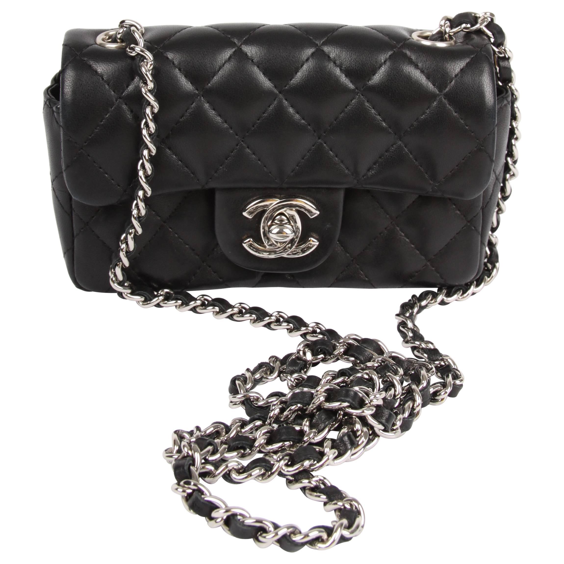 Chanel Black leather quilted Mini bag, 2005