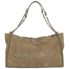 Chanel Tan Iridescent Quilted Calfskin Shoulder Bag