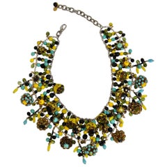 Francoise Montague Glass and Swarovski Crystal "Dara" Necklace