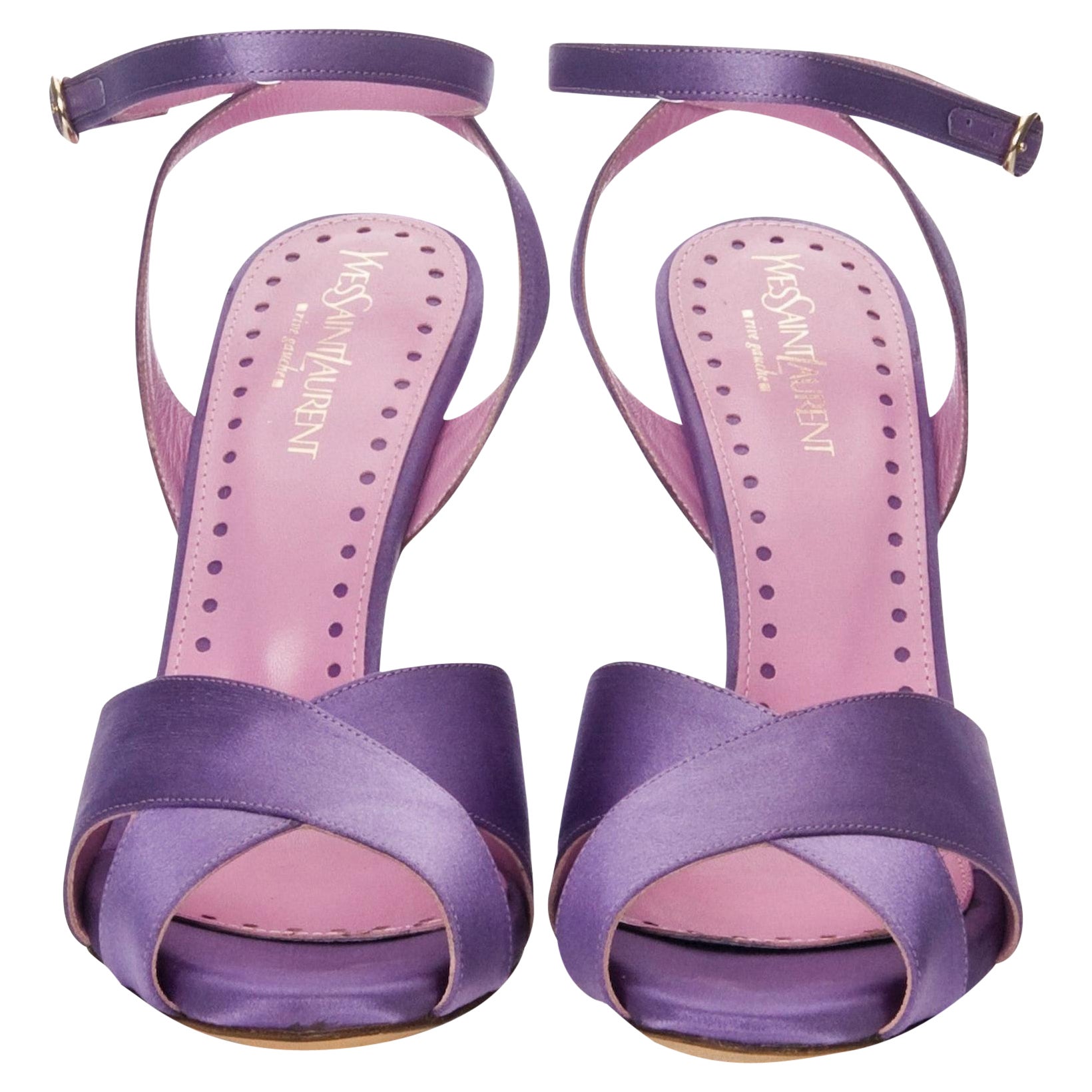 New Tom Ford for YSL Yves Saint Laurent Final Collection Satin Heels Sz 37