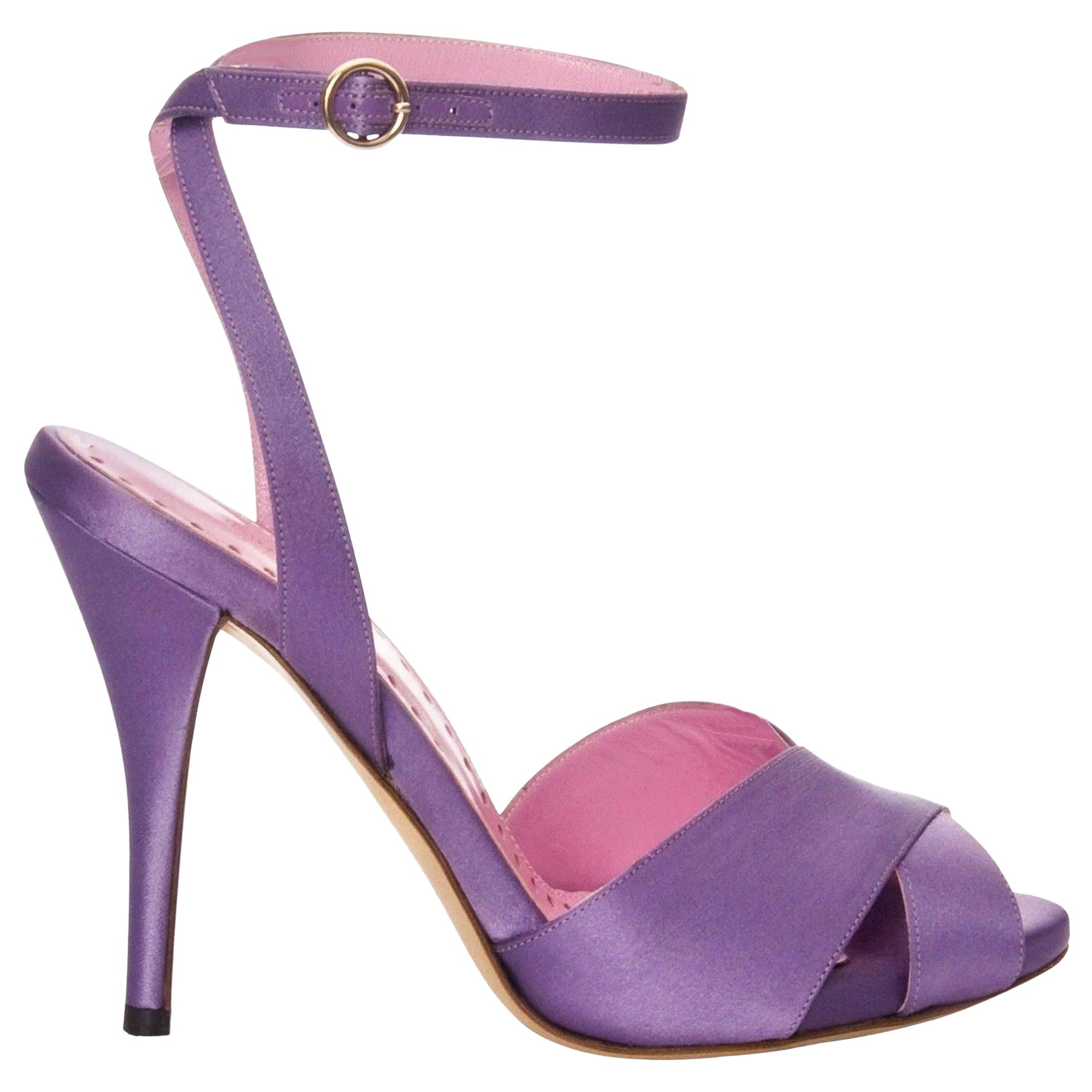 New Tom Ford for Yves Saint Laurent YSL Final Collection Satin Heels Sz 38.5