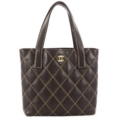 Chanel Surpique Tote Quilted Leather Small