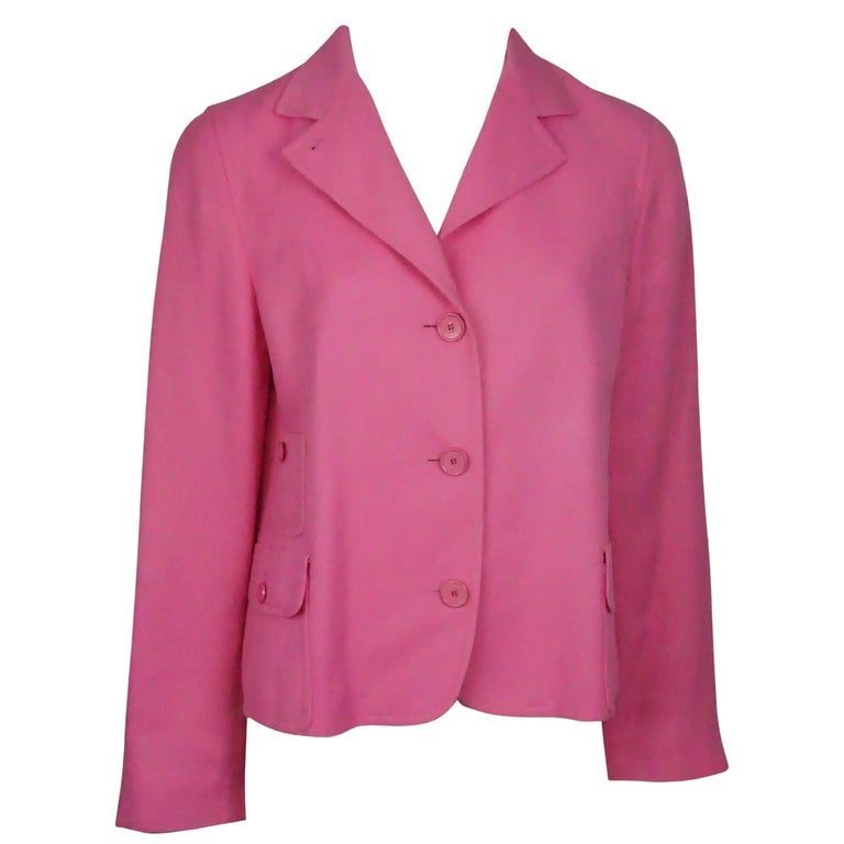 Akris Punto Hot Pink Linen Jacket For Sale at 1stDibs | akris punto ...