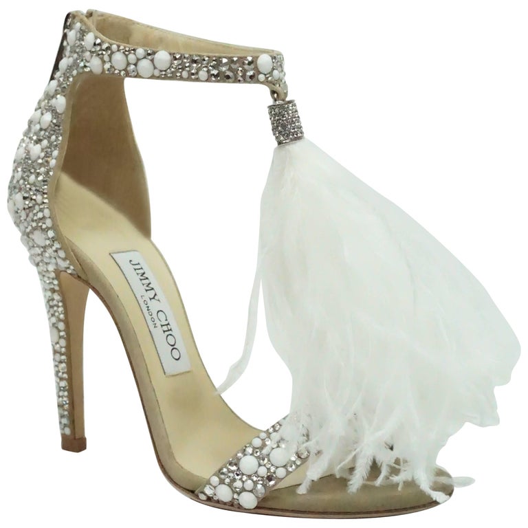Jimmy Choo Viola White/Crystal Mix Wedding Sandals - NEVER USED - 36 For  Sale at 1stDibs | jimmy choo viola mix, used jimmy choo wedding shoes, jimmy  choo white wedding shoes