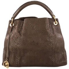Louis Vuitton Artsy Handbag Monogram Embossed Python MM 