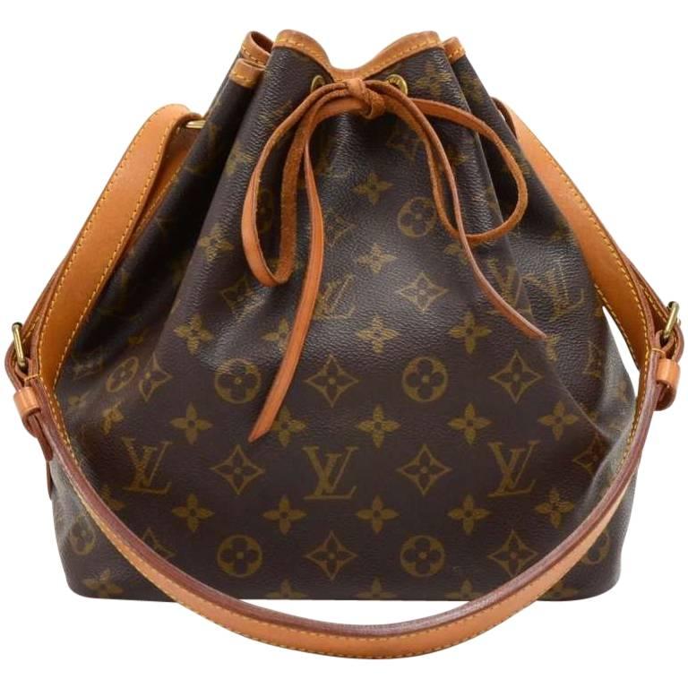 Vintage Louis Vuitton Petit Noe Monogram Canvas Shoulder Bag