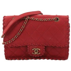 Chanel Happy Stitch Flap Bag Quilted Velvet Calfskin Small 