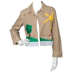 A 1990s Vintage JC de Castelbajac Embroidered Canvas Jacket