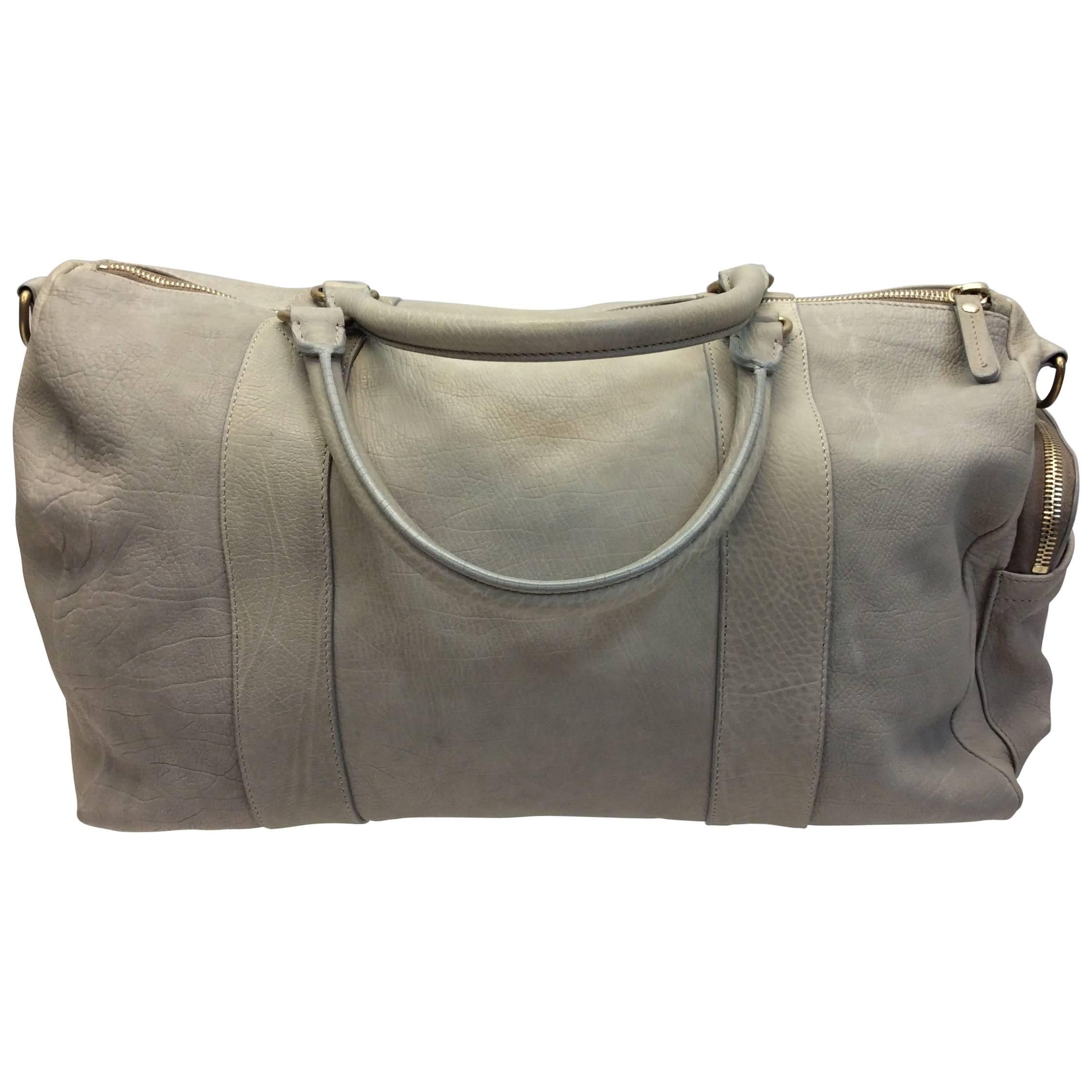 Brunello Cucinelli Taupe Leather Bag For Sale